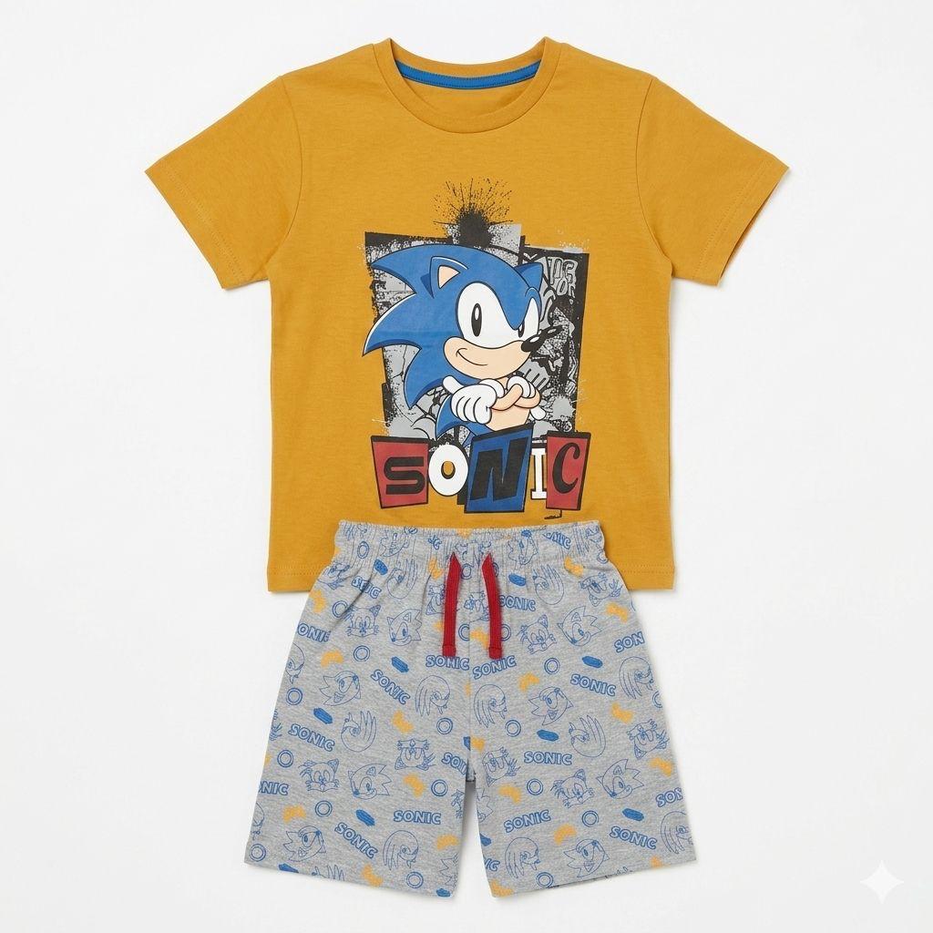 Sonic Mustard Boys Shorts Set
