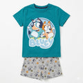 Bluey Teal Boys Shorts Set